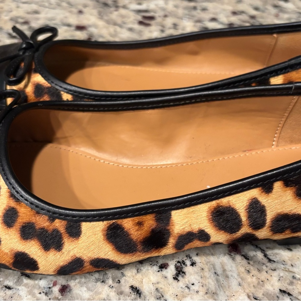 J. Crew Leopard Print Flats with Black Trim